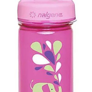 Nalgene Bottle BPA Free Kids Grip n Gulp Pink With Elephant 12oz Water Bottle